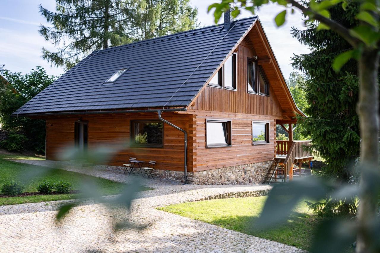 Vila Moderni Sumavska Roubenka S Vyhledem Na Boubin Vimperk Exteriér fotografie
